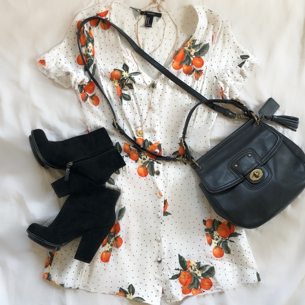 Forever 21 - Orange print dress 🍊